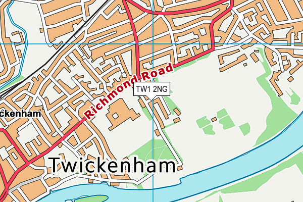TW1 2NG map - OS VectorMap District (Ordnance Survey)