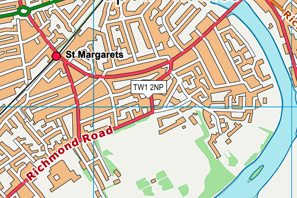 TW1 2NP map - OS VectorMap District (Ordnance Survey)