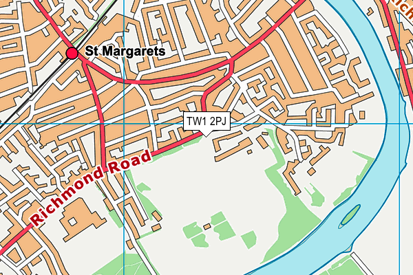 TW1 2PJ map - OS VectorMap District (Ordnance Survey)