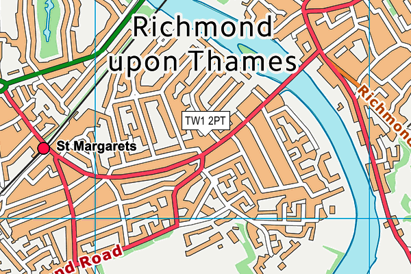TW1 2PT map - OS VectorMap District (Ordnance Survey)