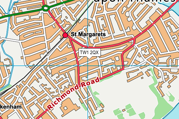 TW1 2QX map - OS VectorMap District (Ordnance Survey)