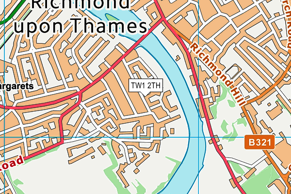 TW1 2TH map - OS VectorMap District (Ordnance Survey)