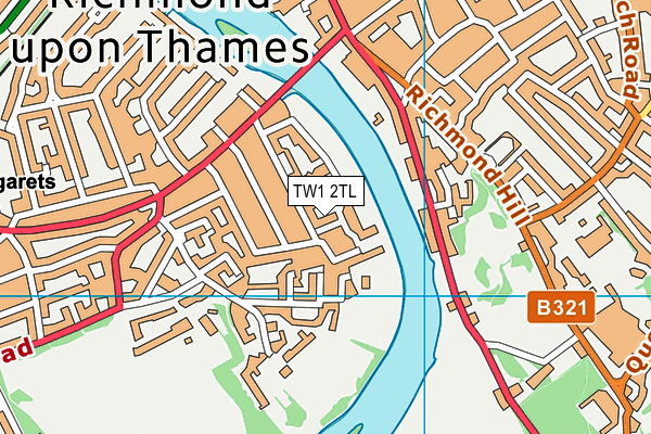 TW1 2TL map - OS VectorMap District (Ordnance Survey)