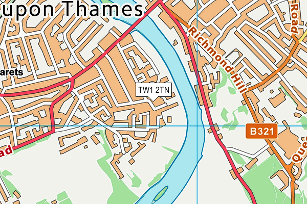 TW1 2TN map - OS VectorMap District (Ordnance Survey)