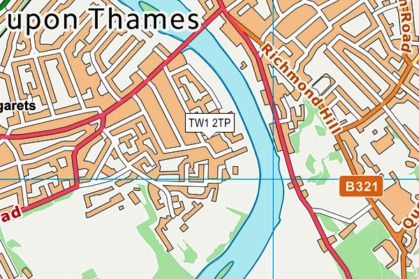 TW1 2TP map - OS VectorMap District (Ordnance Survey)