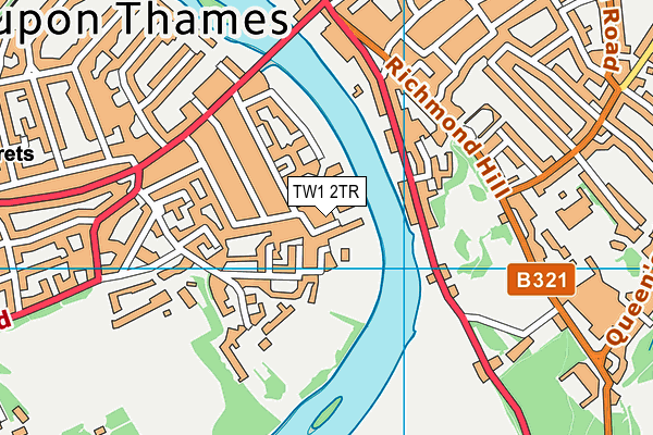 TW1 2TR map - OS VectorMap District (Ordnance Survey)