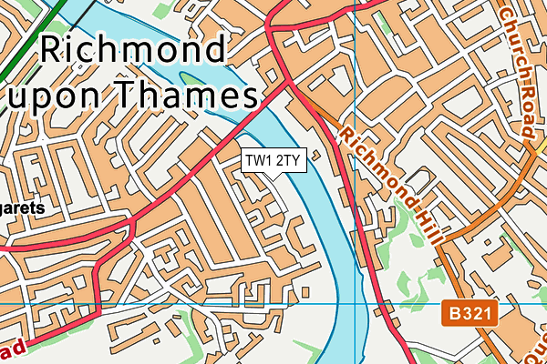 TW1 2TY map - OS VectorMap District (Ordnance Survey)