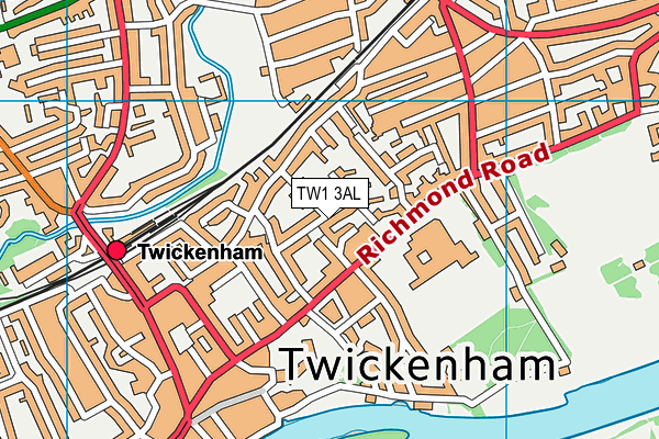 TW1 3AL map - OS VectorMap District (Ordnance Survey)