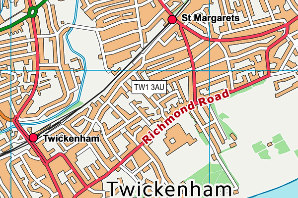 TW1 3AU map - OS VectorMap District (Ordnance Survey)