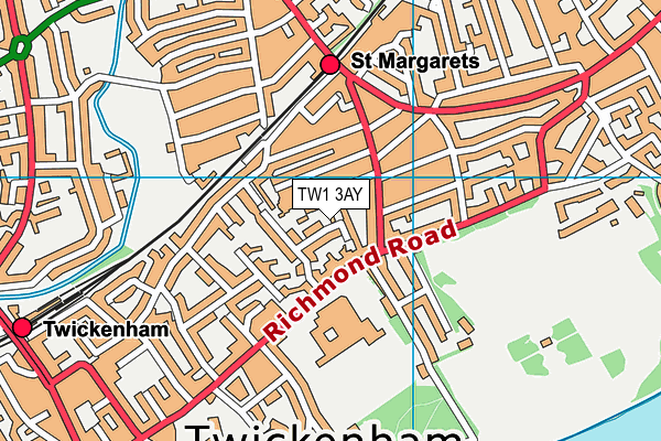 TW1 3AY map - OS VectorMap District (Ordnance Survey)