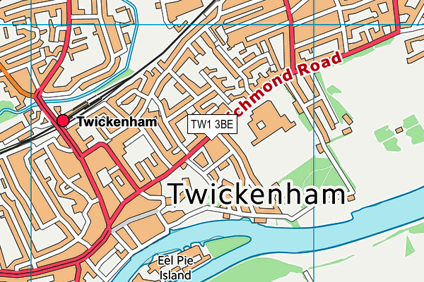 TW1 3BE map - OS VectorMap District (Ordnance Survey)