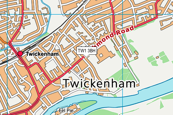 TW1 3BH map - OS VectorMap District (Ordnance Survey)