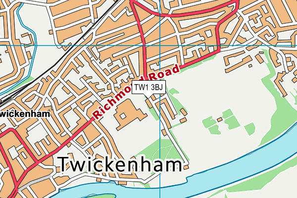 TW1 3BJ map - OS VectorMap District (Ordnance Survey)