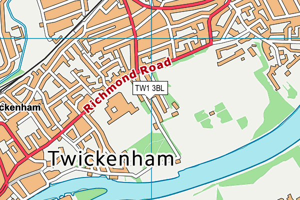 TW1 3BL map - OS VectorMap District (Ordnance Survey)