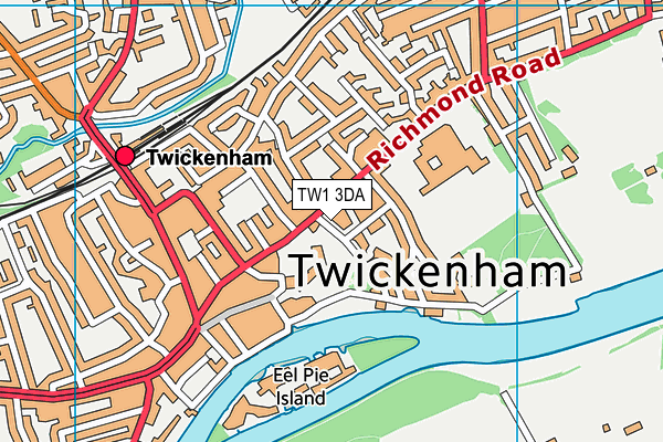 TW1 3DA map - OS VectorMap District (Ordnance Survey)