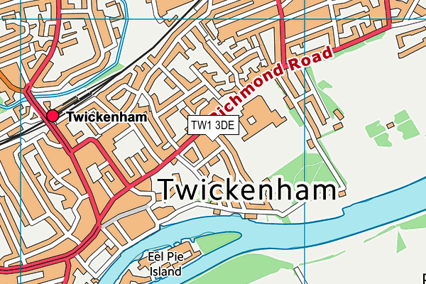 TW1 3DE map - OS VectorMap District (Ordnance Survey)