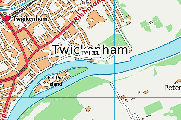 TW1 3DL map - OS VectorMap District (Ordnance Survey)