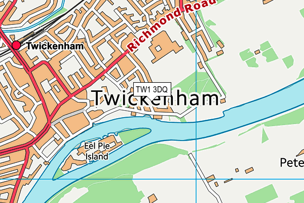 TW1 3DQ map - OS VectorMap District (Ordnance Survey)