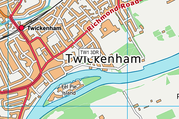 TW1 3DR map - OS VectorMap District (Ordnance Survey)