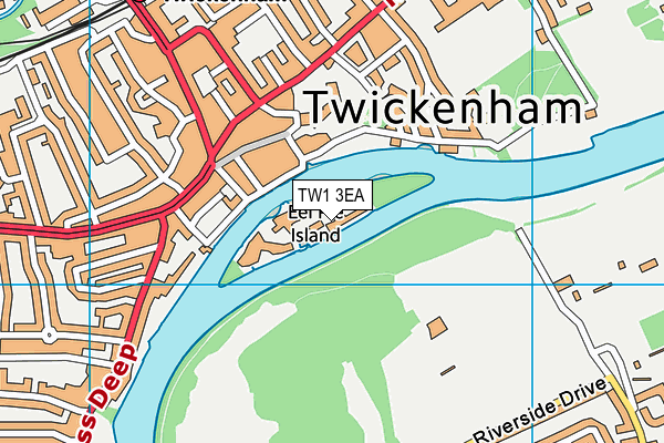 TW1 3EA map - OS VectorMap District (Ordnance Survey)