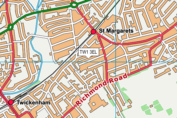 TW1 3EL map - OS VectorMap District (Ordnance Survey)