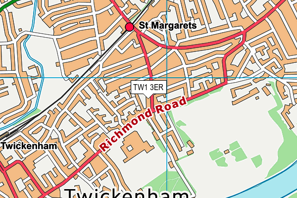 TW1 3ER map - OS VectorMap District (Ordnance Survey)