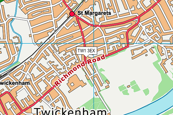 TW1 3EX map - OS VectorMap District (Ordnance Survey)