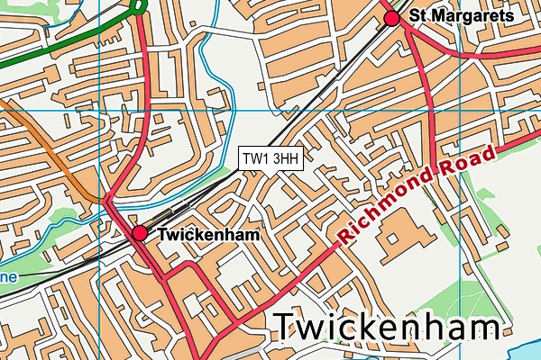 TW1 3HH map - OS VectorMap District (Ordnance Survey)