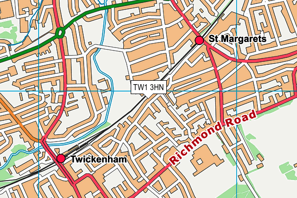 TW1 3HN map - OS VectorMap District (Ordnance Survey)