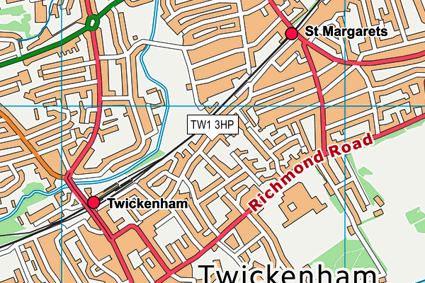 TW1 3HP map - OS VectorMap District (Ordnance Survey)
