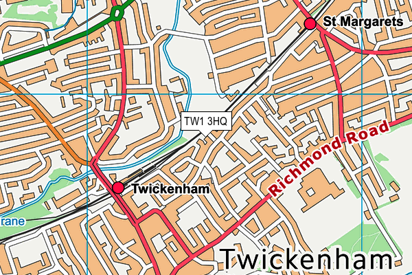 TW1 3HQ map - OS VectorMap District (Ordnance Survey)