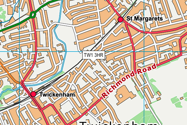 TW1 3HR map - OS VectorMap District (Ordnance Survey)