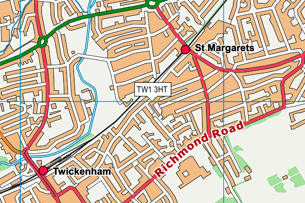 TW1 3HT map - OS VectorMap District (Ordnance Survey)
