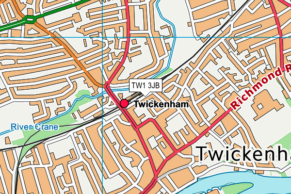 TW1 3JB map - OS VectorMap District (Ordnance Survey)