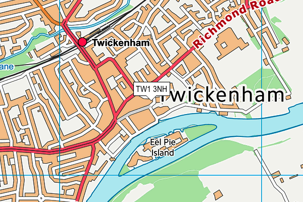 TW1 3NH map - OS VectorMap District (Ordnance Survey)