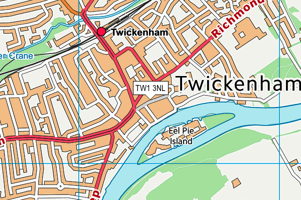 TW1 3NL map - OS VectorMap District (Ordnance Survey)