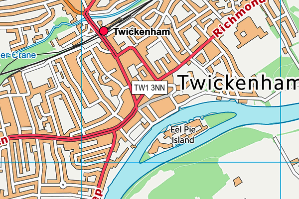 TW1 3NN map - OS VectorMap District (Ordnance Survey)