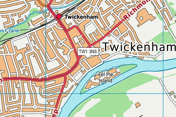 TW1 3NS map - OS VectorMap District (Ordnance Survey)