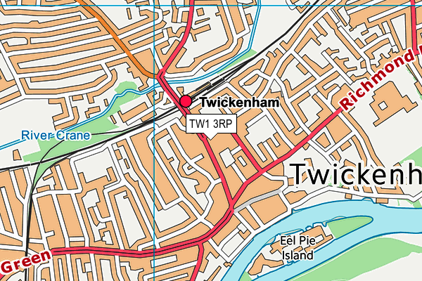 TW1 3RP map - OS VectorMap District (Ordnance Survey)