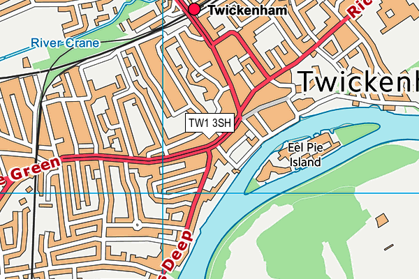 TW1 3SH map - OS VectorMap District (Ordnance Survey)