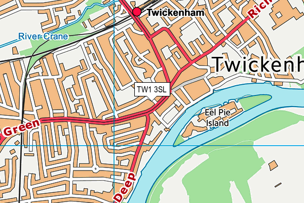 TW1 3SL map - OS VectorMap District (Ordnance Survey)