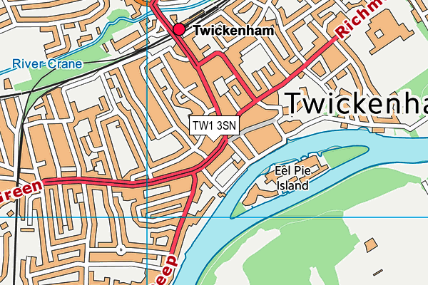 TW1 3SN map - OS VectorMap District (Ordnance Survey)