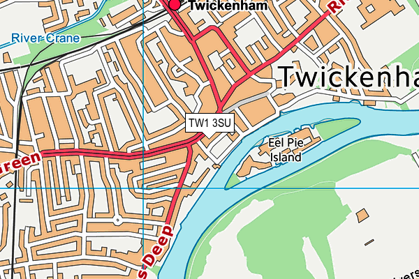 TW1 3SU map - OS VectorMap District (Ordnance Survey)