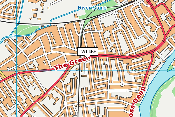 TW1 4BH map - OS VectorMap District (Ordnance Survey)