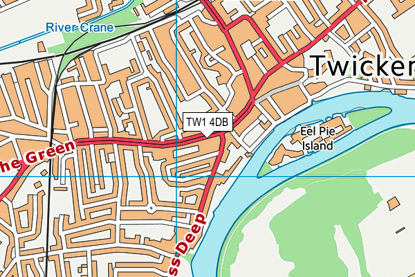 TW1 4DB map - OS VectorMap District (Ordnance Survey)