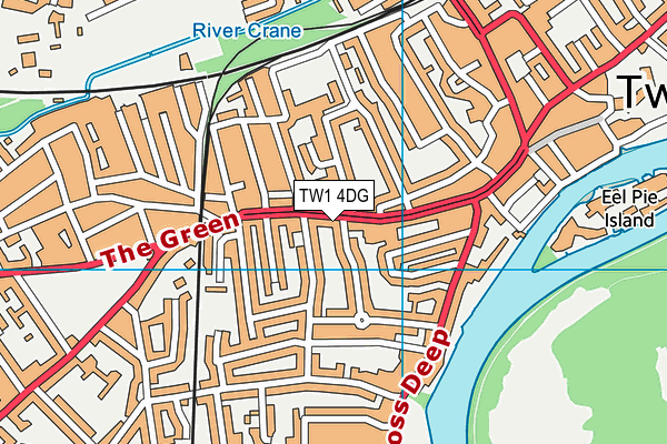 TW1 4DG map - OS VectorMap District (Ordnance Survey)