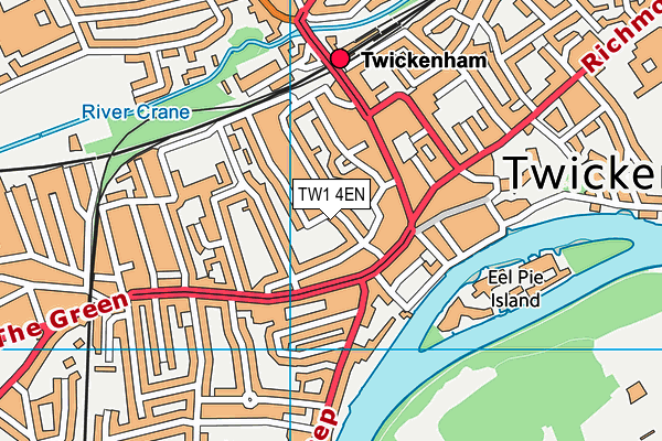 TW1 4EN map - OS VectorMap District (Ordnance Survey)