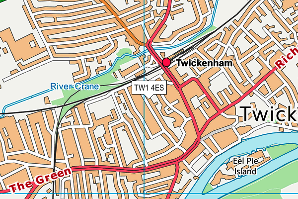 TW1 4ES map - OS VectorMap District (Ordnance Survey)