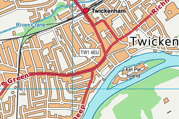 TW1 4EU map - OS VectorMap District (Ordnance Survey)