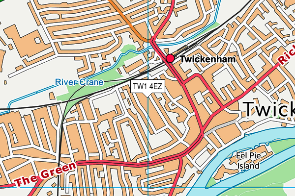 TW1 4EZ map - OS VectorMap District (Ordnance Survey)